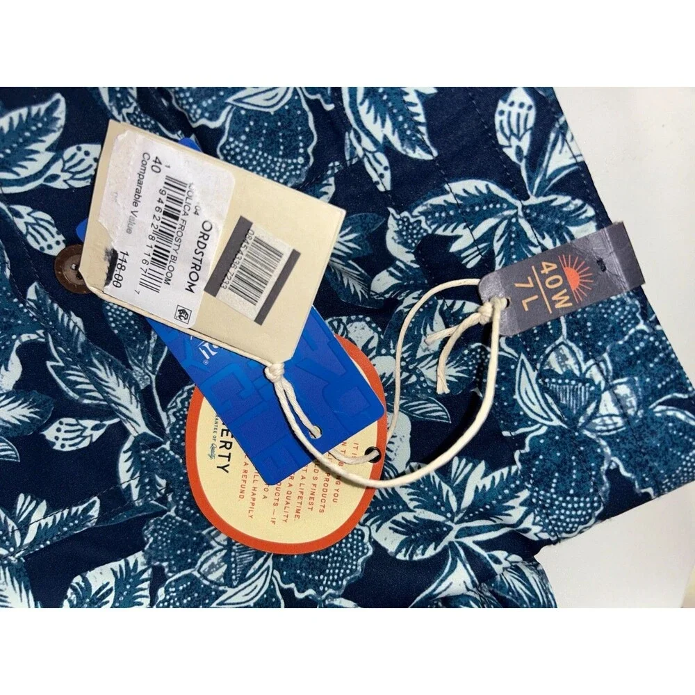 Faherty Men’s Sunwashed Floral Board Shorts Size 40 NWT